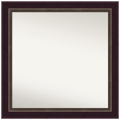 Amanti Art Bronze Bathroom Mirror for Over Sink, 26x26 Custom Made Signore Bronze Square Vanity Mirror, Medium Traditional Wood Frame, Hangs Horizonally and Vertically, Wall Decor