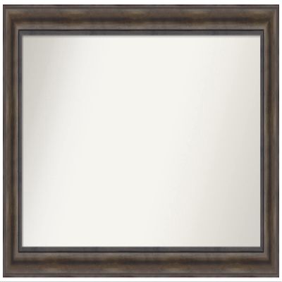 Amanti Art Brown Bathroom Mirror for Over Sink, 26x43 Custom Made Rustic Pine Brown Rectangle Vanity Mirror, Large Country Rustic Wood Frame, Hangs Horizonally and Vertically, Wall Decor