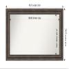 Amanti Art Brown Bathroom Mirror for Over Sink, 26x43 Custom Made Rustic Pine Brown Rectangle Vanity Mirror, Large Country Rustic Wood Frame, Hangs Horizonally and Vertically, Wall Decor view 4