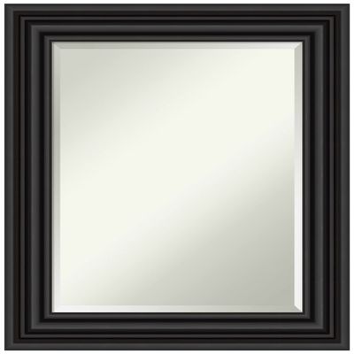 Amanti Art Black Bathroom Mirror for Over Sink, 30x24 Colonial Black Rectangle Vanity Mirror, Medium Traditional Frame, Hangs Horizonally and Vertically, Bathroom Wall Decor, Beveled Edge