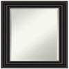 Amanti Art Black Bathroom Mirror for Over Sink, 30x24 Colonial Black Rectangle Vanity Mirror, Medium Traditional Frame, Hangs Horizonally and Vertically, Bathroom Wall Decor, Beveled Edge view 1