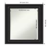 Amanti Art Black Bathroom Mirror for Over Sink, 30x24 Colonial Black Rectangle Vanity Mirror, Medium Traditional Frame, Hangs Horizonally and Vertically, Bathroom Wall Decor, Beveled Edge view 4