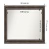 Amanti Art Brown Bathroom Mirror for Over Sink, 27x39 Custom Made Rustic Pine Brown Rectangle Vanity Mirror, Large Country Rustic Wood Frame, Hangs Horizonally and Vertically, Wall Decor view 4