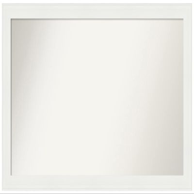 Amanti Art White Bathroom Mirror for Over Sink, 24x43 Custom Made Vanity White Narrow Rectangle Vanity Mirror, Large Casual Wood Frame, Hangs Horizonally and Vertically, Wall Decor