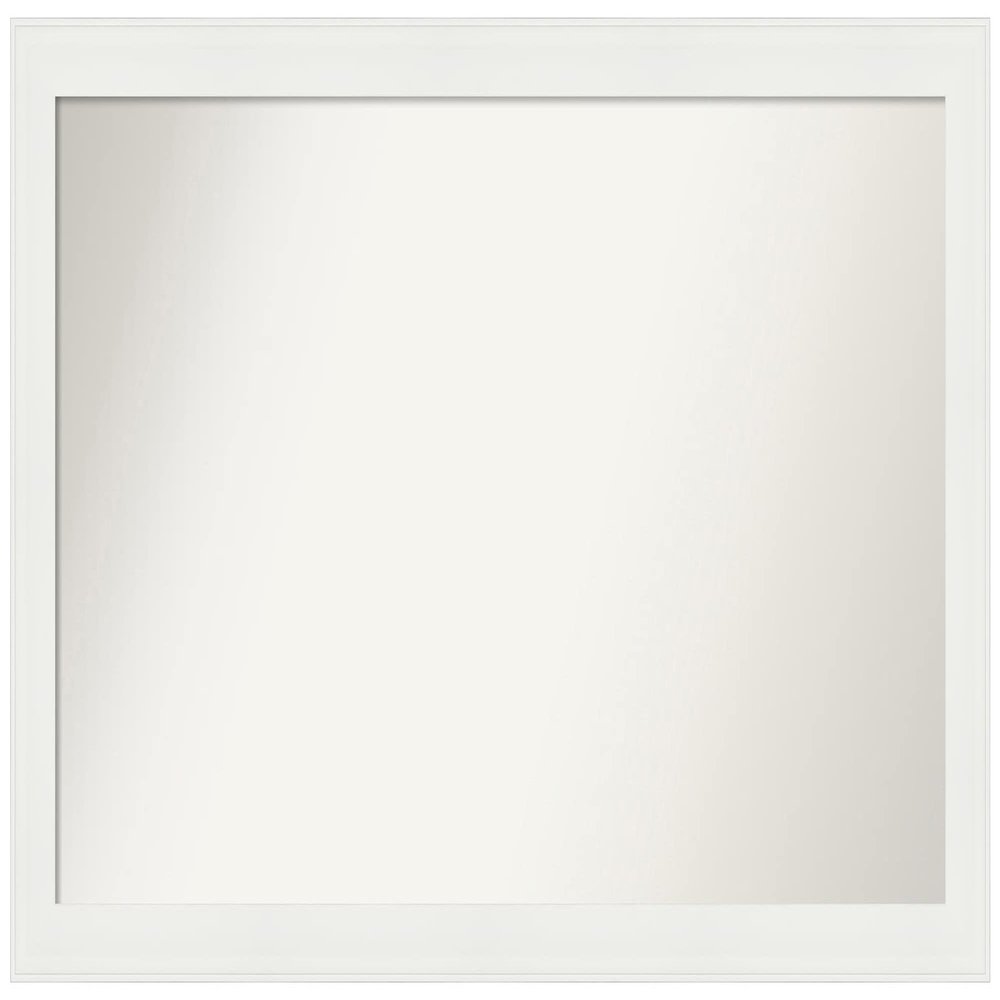 Amanti Art White Bathroom Mirror for Over Sink, 24x43 Custom Made Vanity White Narrow Rectangle Vanity Mirror, Large Casual Wood Frame, Hangs Horizonally and Vertically, Wall Decor