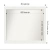 Amanti Art White Bathroom Mirror for Over Sink, 24x43 Custom Made Vanity White Narrow Rectangle Vanity Mirror, Large Casual Wood Frame, Hangs Horizonally and Vertically, Wall Decor view 4