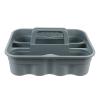 Mikikit Black Storage Plastic Cleaning Basket Multi Compartments Tool Organizer view 1