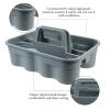 Mikikit Black Storage Plastic Cleaning Basket Multi Compartments Tool Organizer view 4