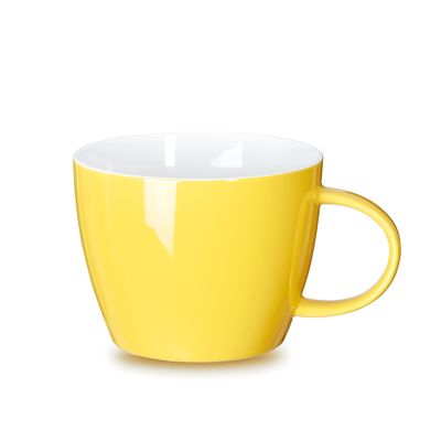 30 oz Extra-Large Coffee Mug, Wide Ceramic Coffee Cup Soup Bowl with Handle, Glamorous Latte Cup Big Blew Suitable for Coffee Soup Daily Drinkings at Home, Office, Hotel or Restaurant, Yellow-White