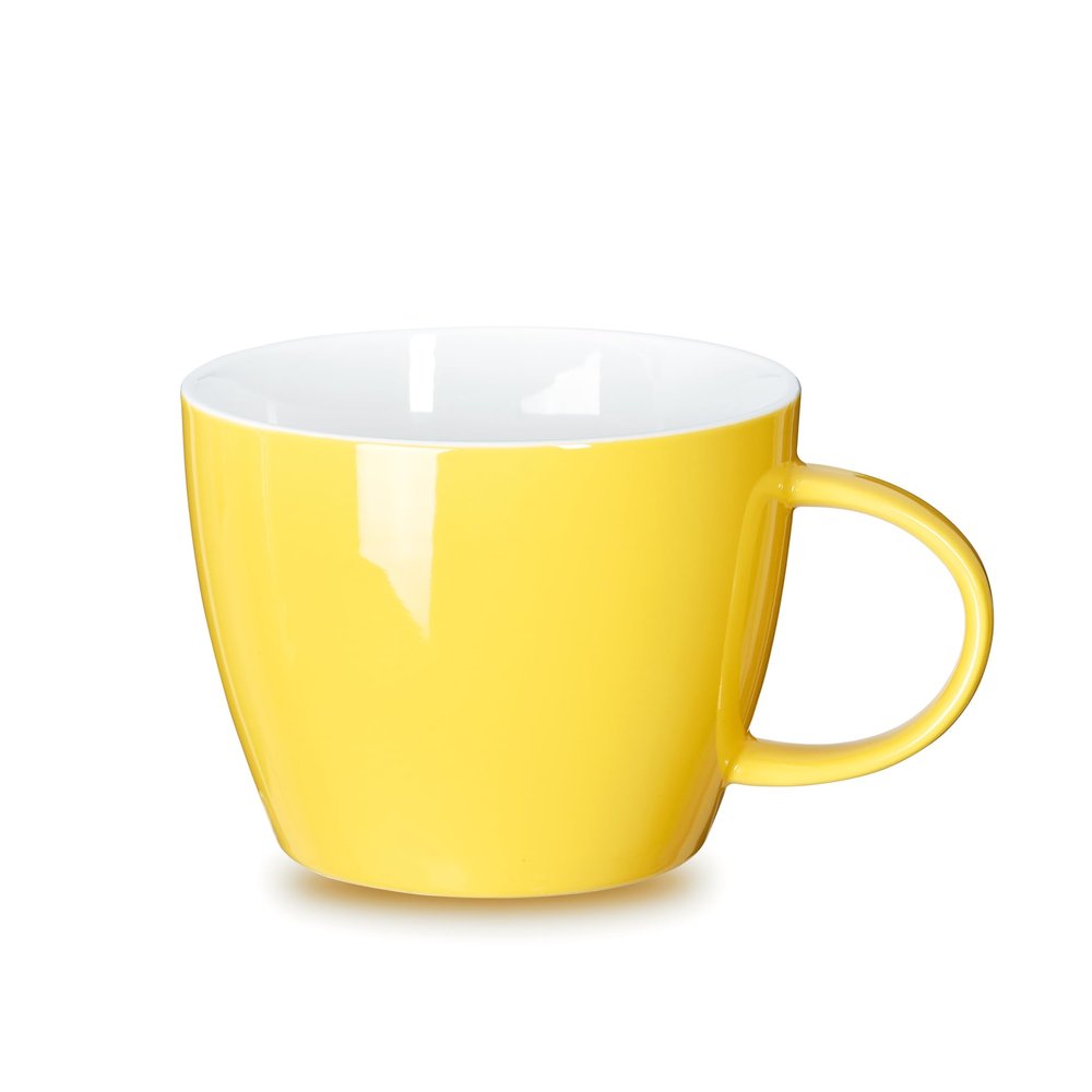 30 oz Extra-Large Coffee Mug, Wide Ceramic Coffee Cup Soup Bowl with Handle, Glamorous Latte Cup Big Blew Suitable for Coffee Soup Daily Drinkings at Home, Office, Hotel or Restaurant, Yellow-White