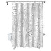 Fabric Shower Curtain with Hooks Top View Topographic White Waterproof & Washable Bathroom Curtains Accessories Funny Shower Curtain Set for Women Men Kids 72x78 inch Abstract Mountain Lines view 1