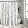 Fabric Shower Curtain with Hooks Top View Topographic White Waterproof & Washable Bathroom Curtains Accessories Funny Shower Curtain Set for Women Men Kids 72x78 inch Abstract Mountain Lines view 4