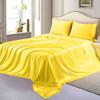 Phoenix Citadel All Season Silk Satin 7 Pieces Comforter Set California Queen Yellow (Comforter + Flat Sheet + Fitted Sheet 16'' & 4 Pillowcases) 500 GSM Comforter Sheet Set Wrinkle & Fade Resistant view 4