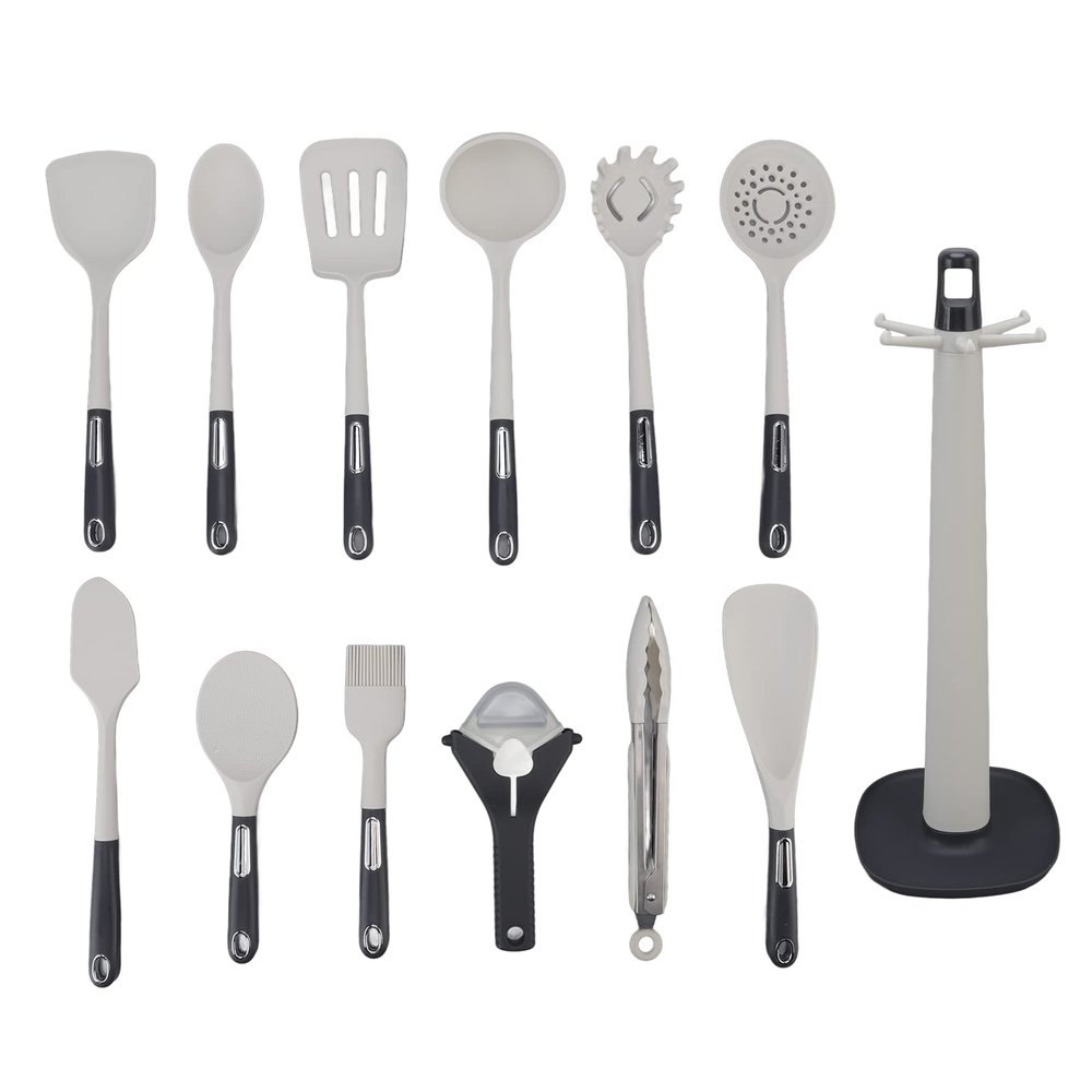 12pcs Silicone Kitchenware Set 12pcs Silicone Kitchenware Set Spoon Turner Cooking Utensils Kit Silicone Kitchenware Kit Shovel Soup Spoon Cooking Utensils Set Kitchen Accessory