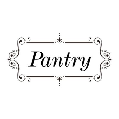 PLIGREAT Pantry Sign Wall Stickers, Removable Vinyl Window Wall Decals for Home Restaurant Kitchen Walk-in Fridge Food Storage Room Freezer Closet Pantry Cabinet Window Door Wall Decoration