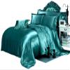 All Season Silk Satin 7 Pieces Comforter Set Oversized Queen Teal Green ( Comforter + Flat Sheet + Fitted Sheet 16'' & 4 Pillowcases ) 500 GSM Comforter Sheet Set Wrinkle & Fade Resistant view 1