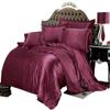 Phoenix Citadel All Season Silk Satin 7 Pieces Comforter Set Full Wine (Comforter + Flat Sheet + Fitted Sheet 16'' & 4 Pillowcases) 500 GSM Comforter Sheet Set Wrinkle & Fade Resistant view 1