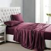 Phoenix Citadel All Season Silk Satin 7 Pieces Comforter Set Full Wine (Comforter + Flat Sheet + Fitted Sheet 16'' & 4 Pillowcases) 500 GSM Comforter Sheet Set Wrinkle & Fade Resistant view 4