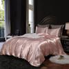 Phoenix Citadel All Season Silk Satin 7 Pieces Comforter Set Full Salmon (Comforter + Flat Sheet + Fitted Sheet 16'' & 4 Pillowcases) 500 GSM Comforter Sheet Set Wrinkle & Fade Resistant view 2