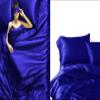 Phoenix Citadel All Season Silk Satin 7 Pieces Comforter Set Queen Royal Blue (Comforter + Flat Sheet + Fitted Sheet 16'' & 4 Pillowcases) 500 GSM Comforter Sheet Set Wrinkle & Fade Resistant view 2