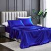 Phoenix Citadel All Season Silk Satin 7 Pieces Comforter Set Queen Royal Blue (Comforter + Flat Sheet + Fitted Sheet 16'' & 4 Pillowcases) 500 GSM Comforter Sheet Set Wrinkle & Fade Resistant view 3