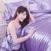 Phoenix Citadel All Season Silk Satin 7 Pieces Comforter Set Queen Lilac (Comforter + Flat Sheet + Fitted Sheet 16'' & 4 Pillowcases) 500 GSM Comforter Sheet Set Wrinkle & Fade Resistant view 4