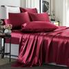 Phoenix Citadel All Season Silk Satin 7 Pieces Comforter Set Twin Burgundy (Comforter + Flat Sheet + Fitted Sheet 16'' & 4 Pillowcases) 500 GSM Comforter Sheet Set Wrinkle & Fade Resistant view 3
