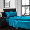 Phoenix Citadel All Season Silk Satin 7 Pieces Comforter Set Full Turquoise (Comforter + Flat Sheet + Fitted Sheet 16'' & 4 Pillowcases) 500 GSM Comforter Sheet Set Wrinkle & Fade Resistant view 2