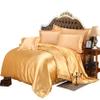 Phoenix Citadel All Season Silk Satin 7 Pieces Comforter Set Queen Gold (Comforter + Flat Sheet + Fitted Sheet 16'' & 4 Pillowcases) 500 GSM Comforter Sheet Set Wrinkle & Fade Resistant view 1