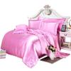 Phoenix Citadel All Season Silk Satin 7 Pieces Comforter Set Queen Pink (Comforter + Flat Sheet + Fitted Sheet 16'' & 4 Pillowcases) 500 GSM Comforter Sheet Set Wrinkle & Fade Resistant view 1