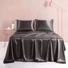 Phoenix Citadel All Season Silk Satin 7 Pieces Comforter Set King Dark Gray (Comforter + Flat Sheet + Fitted Sheet 16'' & 4 Pillowcases) 500 GSM Comforter Sheet Set Wrinkle & Fade Resistant view 2