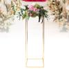 39.4inch/100cm 1pc Wedding Metal Vase Stand Column Vases Stand Detachable Flower Rack, Iron Flower Stand, Rectangular Frame Flower Rack Geometric Stand for Wedding Party Decoration view 1
