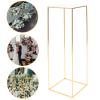 39.4inch/100cm 1pc Wedding Metal Vase Stand Column Vases Stand Detachable Flower Rack, Iron Flower Stand, Rectangular Frame Flower Rack Geometric Stand for Wedding Party Decoration view 3
