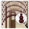 Arched Wooden Bead Curtain, Bedroom Bathroom Room Partition, Home Doorway Balcony Entrance Panel Divider Screen, Customizable (Color : Fuchsia, Size : 21 Strands -0.7x0.6m) view 1