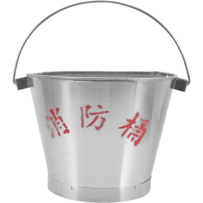 Cabilock Stainless Steel Sand Bucket for Firefighters Lightweight Emergency Pail with Handle Design for Fire Stations and Home Use