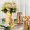 12 Pcs Decorative Mason Jars 16oz Painted Wide Mason Jars for Table Centerpiece DIY Home Decoration Birthday Housewarming Party Wedding Favor(Rose Gold) view 4