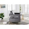 Carolina Classic Adadon 33 in Wide Velvet Upholstered Arm Chair in Gray view 4