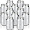 12 Pcs Decorative Mason Jars 16oz Painted Wide Mason Jars for Table Centerpiece DIY Home Decoration Birthday Housewarming Party Wedding Favor(Silver) view 1