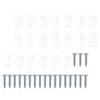 Angoily 50pcs Glass Cabinet Clips Mirror Mounting Retainer Clips Screws Easy Installation for Cabinets Doors and Walls for Bathroom and Home Use view 1