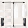 CHALKE Pull Down Closet Rod Guide, Width Adjustable Hydraulic Cushioning System, Closet Hanger Guide with Telescopic Handle and Mounting Hardware, Load Capacity 20KG (Size : 830-1150mm) view 1