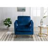 Carolina Classic Adadon 33 in Wide Velvet Upholstered Arm Chair in Navy Blue view 4