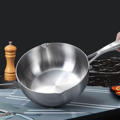 316 Stainless Steel Stock Pot - Household Non-stick Soup Pot, Uncoated Japanese-style Small Milk Pot, A Long-handled Soup Pot With A Glass Lid, Suitable For Most Stoves, Silver Color (Size : 22cm)