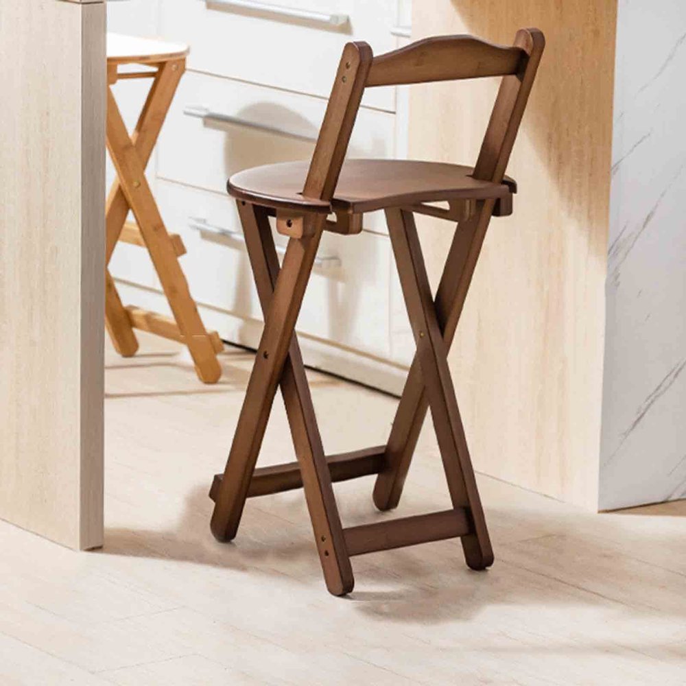 Folding Tall Bar Stool With Backrest, Bar Height Folding Chairs, Folding Counter Stool Width 14" Chair Seat, Kitchen Breakfast Bar Stools, Wood Folding Stool No Installation Required ( Color : Teal ,