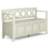 SIMPLIHOME Amherst Entryway Storage Bench - 48 inch Wide Solid Wood Hallway Seat in Antique White, Transitional Bench for Entryway or Living Room with Lift-Up Lid and Spacious Storage view 1