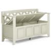 SIMPLIHOME Amherst Entryway Storage Bench - 48 inch Wide Solid Wood Hallway Seat in Antique White, Transitional Bench for Entryway or Living Room with Lift-Up Lid and Spacious Storage view 4