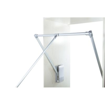 CHALKE Pull Down Closet Hanging Rod, Closet Lifting Rod Space Saving Storage System with Telescopic Handle and Mounting Hardware, Can Carry 20KG (Size : 450-600mm)