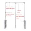 CHALKE Pull Down Closet Hanging Rod, Closet Lifting Rod Space Saving Storage System with Telescopic Handle and Mounting Hardware, Can Carry 20KG (Size : 450-600mm) view 3