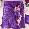 Phoenix Citadel All Season Silk Satin 7 Pieces Comforter Set Oversized Queen Plum (Comforter + Flat Sheet + Fitted Sheet 16'' & 4 Pillowcases) 500 GSM Comforter Sheet Set Wrinkle & Fade Resistant view 2
