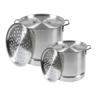 IMUSA Aluminum Steamer Dual Piece Set, 32 Qt and 10 Qt, Silver view 1
