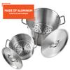 IMUSA Aluminum Steamer Dual Piece Set, 32 Qt and 10 Qt, Silver view 3